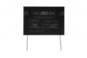 CAPACITOR RETANGULAR 2.5uF/450V (CBB61) SOLDÁVEL