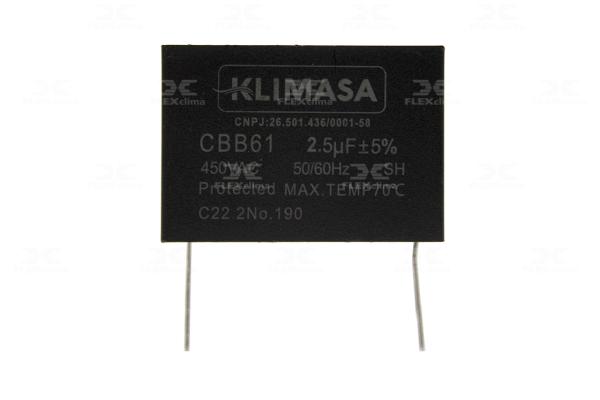 CAPACITOR RETANGULAR 2.5uF/450V (CBB61) SOLDÁVEL