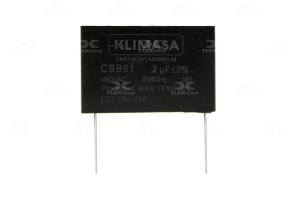 CAPACITOR CBB61 PLACA 2uF/450V (SOLDÁVEL)
